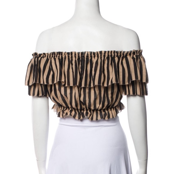 Zimmermann Striped Off Shoulder Top - Picture 3 of 6